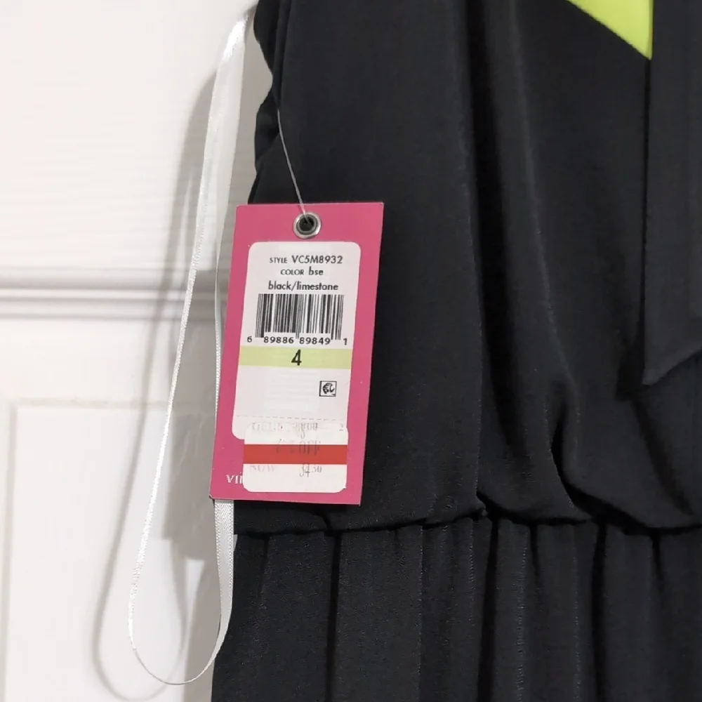 Vince Camuto Black and Yellow Halter Sundress - Picture 4 of 5